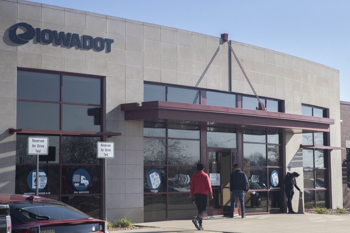 The Iowa Department of Transportation building in Coralville is seen on Friday, Nov. 1, 2024. Iowa Mobile ID is now available to allow Iowans to store a digital copy of their ID on their phone.