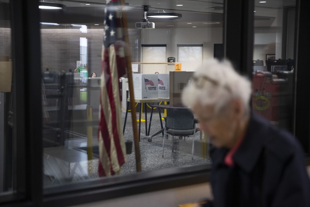 Voting booths are seen in Elkhorn City Hall on Election Day in Elkhorn, Wisconsin, on Tuesday, Nov. 5, 2024. As of 2023, Elkhorn has a population of 10,230 people. Elkhorn City Hall has been the polling location for City of Elkhorn residents as of 2022, accommodating all size elections. Polls in the city hall opened at 7:00 a.m. and close at 8:00 p.m.