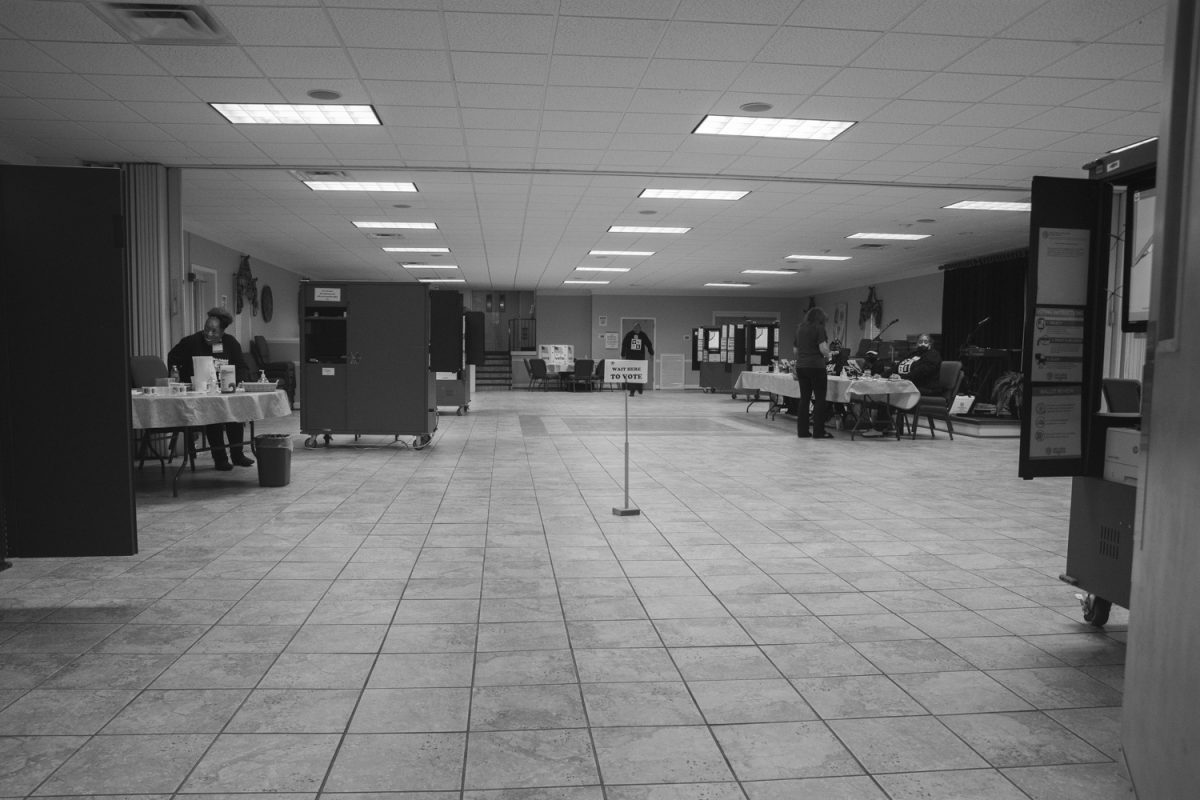 A polling place is seen in First Baptist Church of Fairburn during Election Day in Fairburn, Ga., on Nov. 5, 2024. Georgia is one of the predominant swing states that will help determine who wins the U.S. General Election. Voters spoke with The Daily Iowan about thoughts on candidates and deciding policy measures that ultimately led to them to vote for their choice.