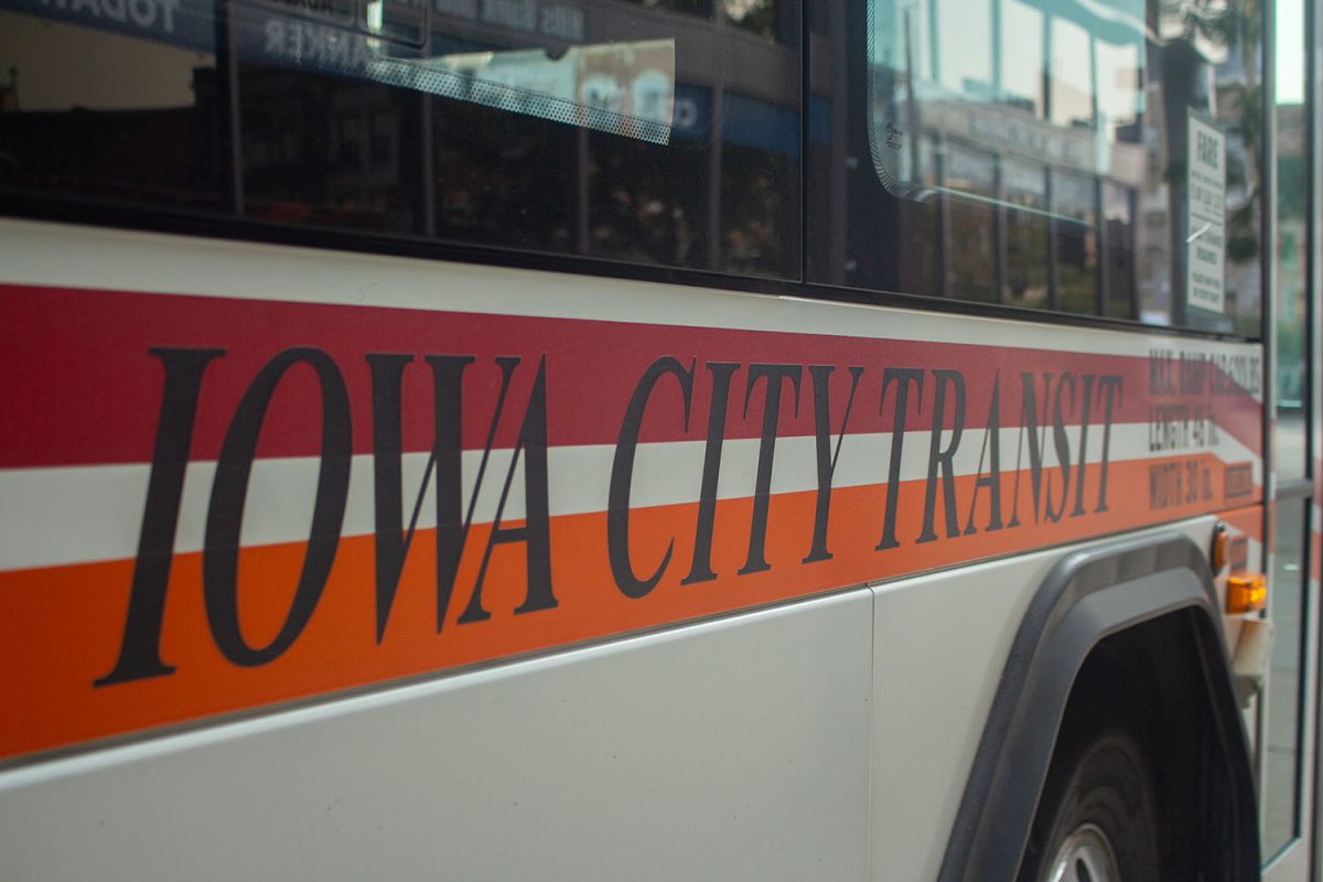 Iowa City Transit bus as seen on Sept. 21.