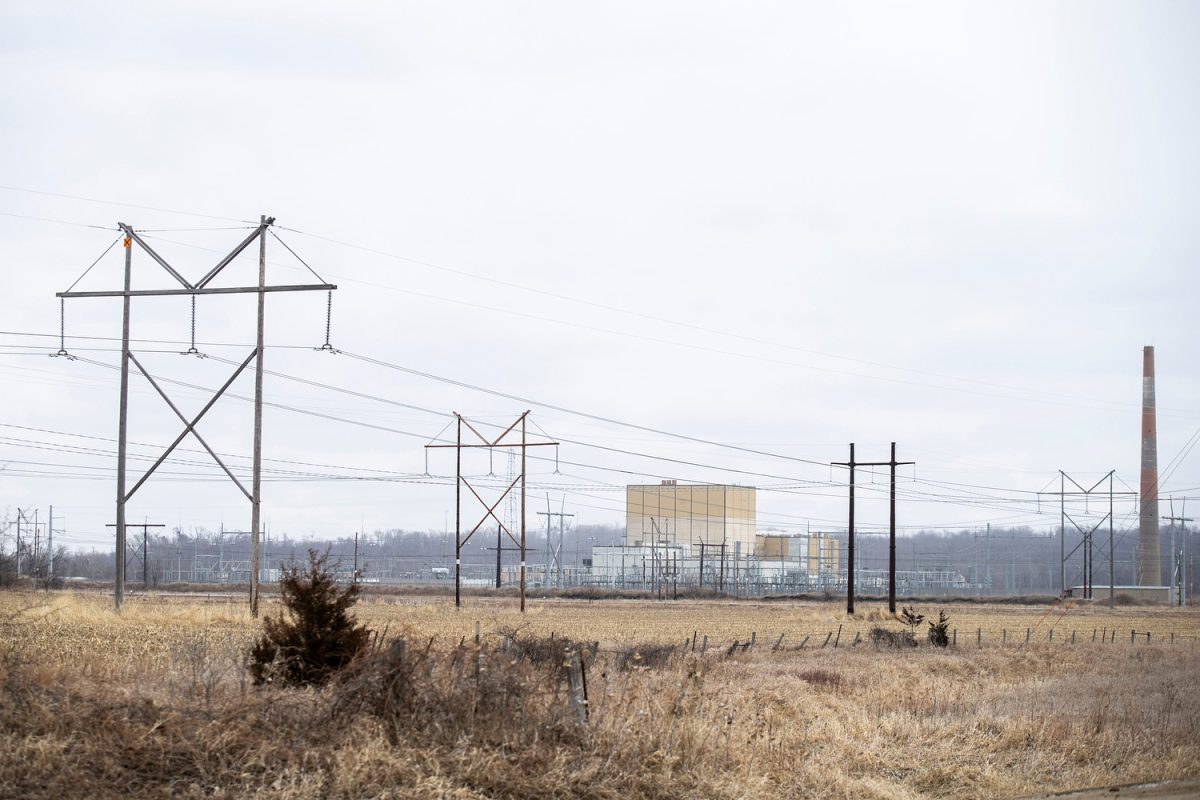 Power lines lead away from the former Duane Arnold Energy Center nuclear power plant off of Palo Marsh Road, Friday, Feb. 24, 2023, in Linn County, Iowa.

230224 Palo Solar 004 Jpg