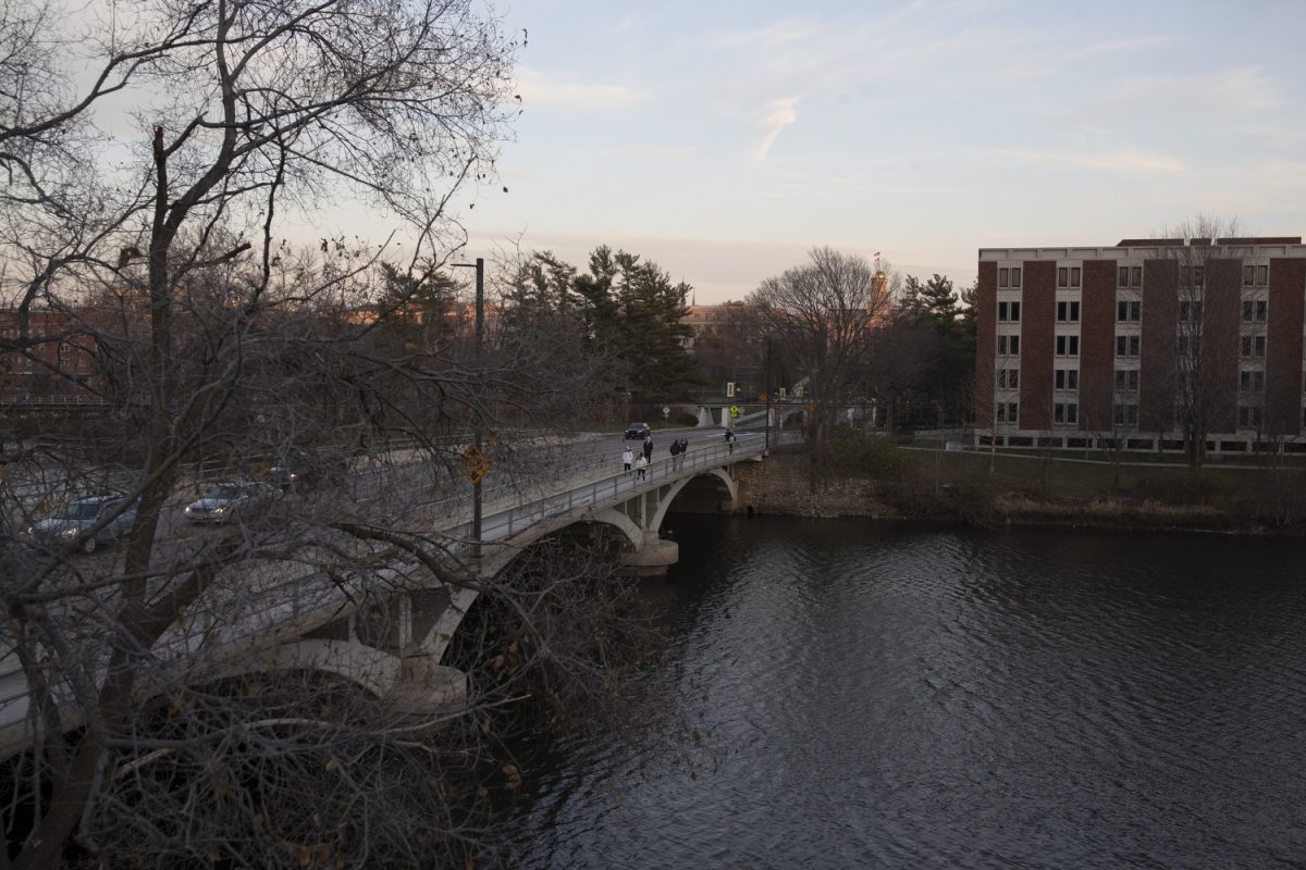 The Iowa River is seen on Dec. 3, 2024.