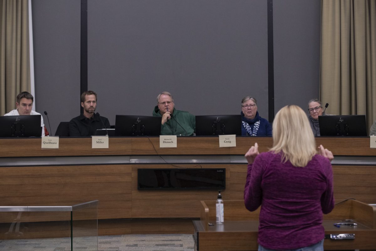 Iowa City Planning and Zoning Commission members meeting was held in the Iowa City City Hall on Wednesday, Dec. 4, 2024. Along with other items, the board addressed the rezoning of a proposed multi-family residential building.