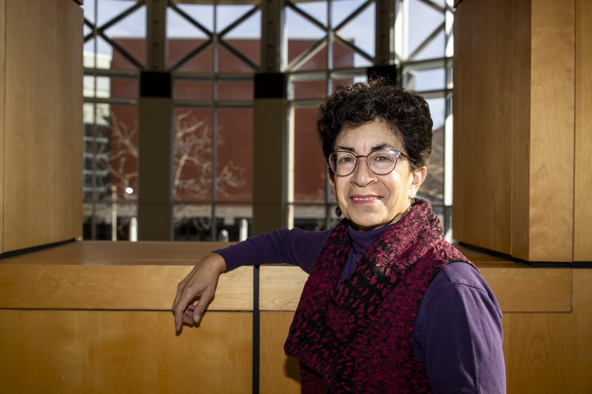 Iowa Senator Janice Weiner poses for a portrait in the Adler Journalism Building in Iowa City, on Friday, Dec. 13, 2024. 