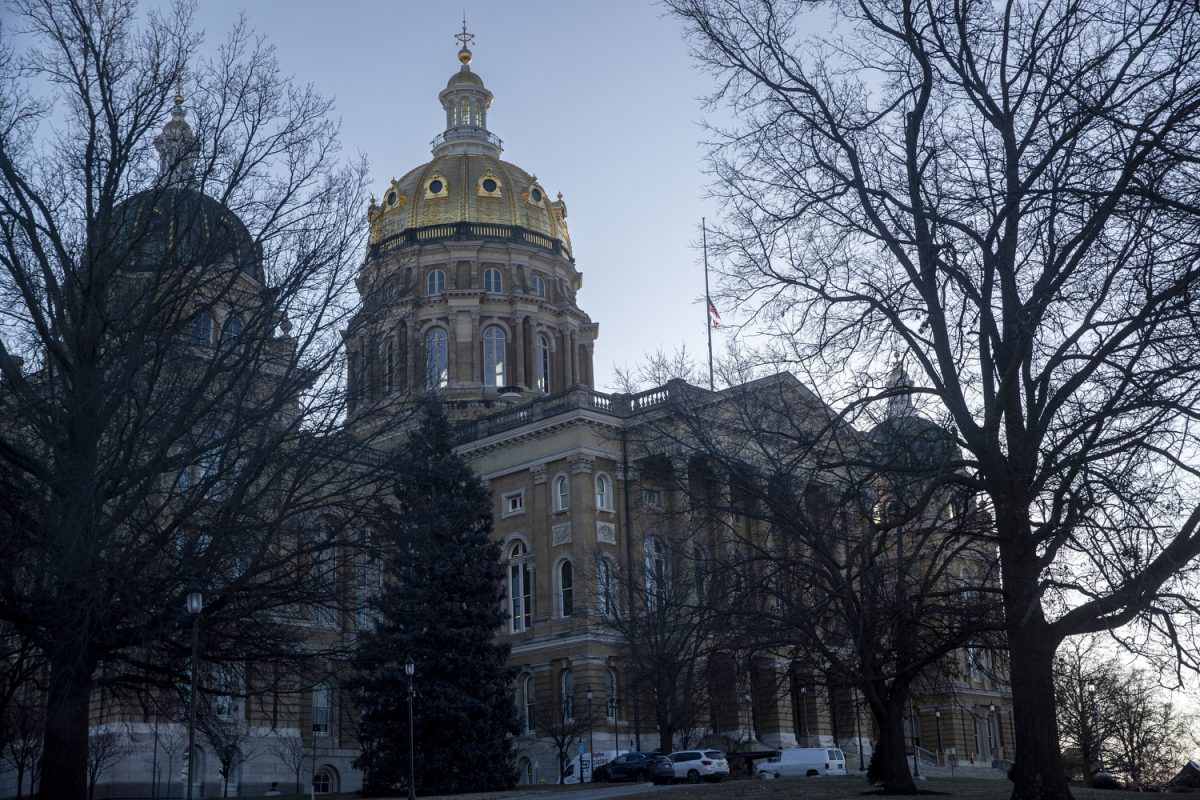 The Iowa State Capitol building as seen during the second day of the 2025 Iowa legislative session at the Iowa State Capitol in Des Moines on Tuesday, Jan. 14, 2025.