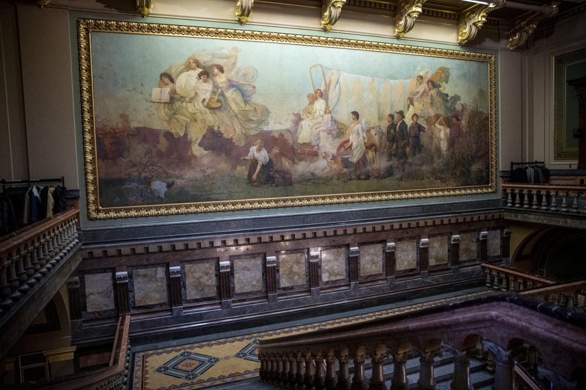 A painting as seen during the State of the Judiciary address at the Iowa State Capitol in Des Moines on Wednesday, Jan. 15, 2025.