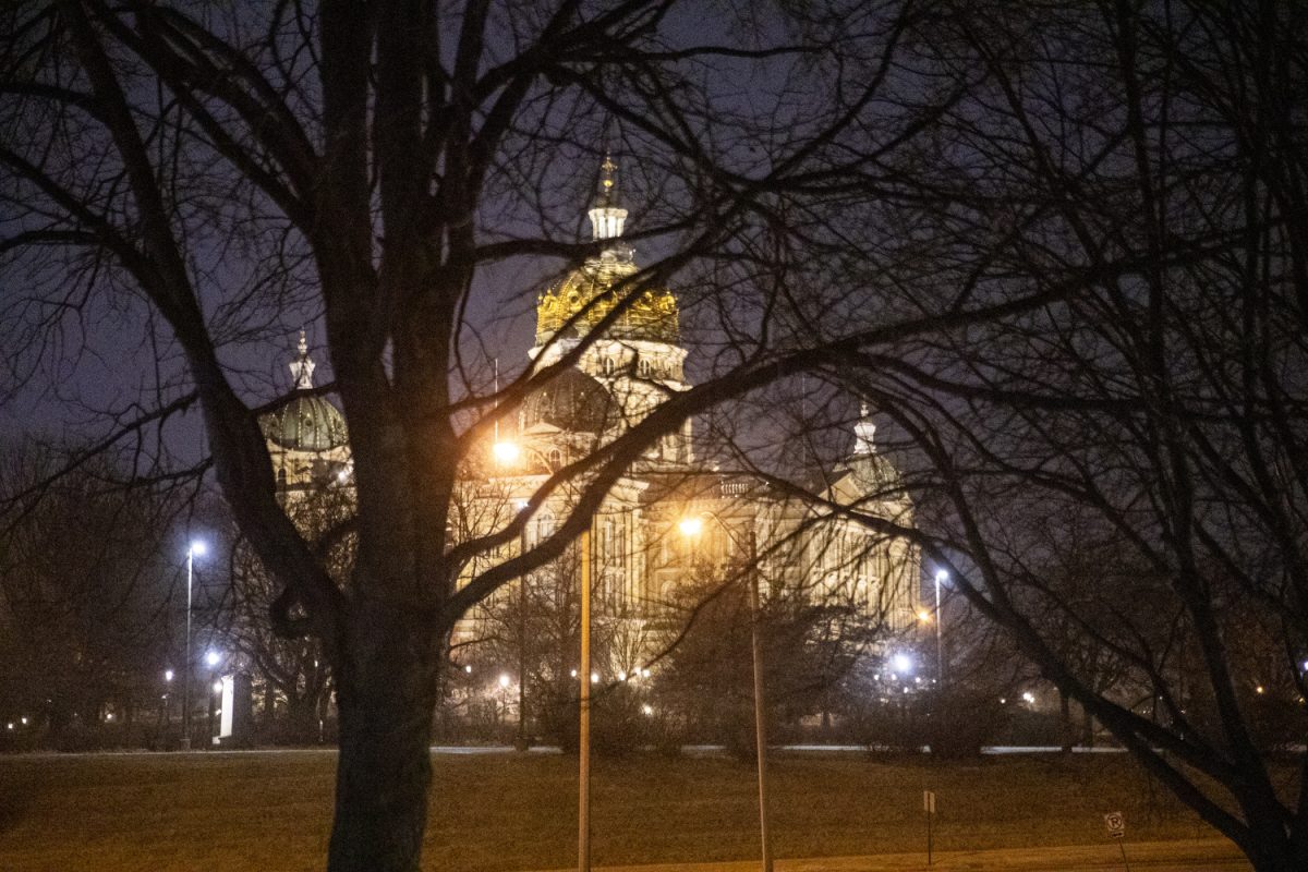 The Iowa State Capitol building is seen in Des Moines on Tuesday, Feb. 11, 2025.