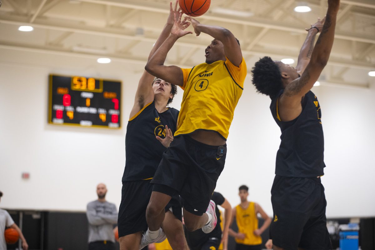 …during an Iowa mens basketball practice at Carver-Hawkeye Arena on Thursday June 19, 2025.