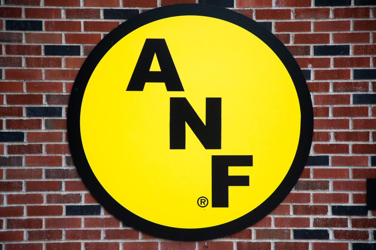 The America Needs Farmers (ANF) Plaza is seen outside Gate H of Kinnick Stadium in Iowa City on Sunday, Sept. 21, 2025. The ANF campaign began during the Farm Crisis of the 1980s through a partnership between former Iowa football head coach Hayden Fry and the Iowa Farm Bureau. The campaign is celebrating their 40th anniversary this year.
