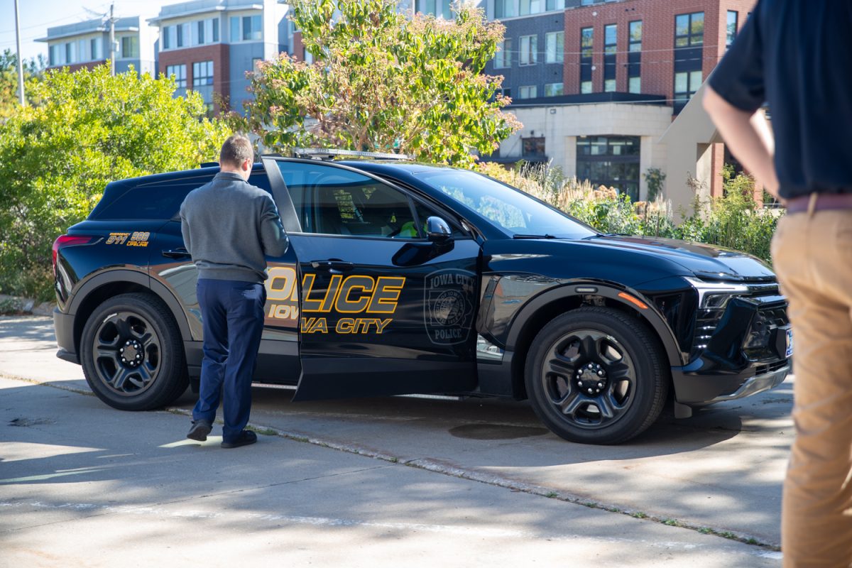 The brand new Iowa City Police Department electric vehicle was debuted at City Hall on Wednesday, Oct. 8th in Iowa City. It is believed to be the first fully electric patrol-rated EV in the state of Iowa.