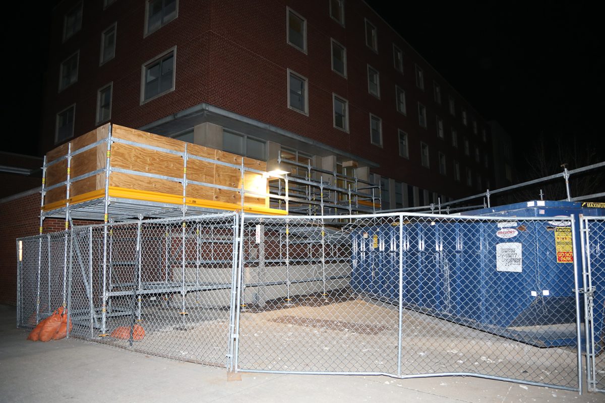 The renovation of the Iowa Memorial Union is seen on Saturday, Nov. 15, 2025. Tariffs have affected the cost of materials used in construction work around Iowa City, including equipment for the project to renovate the Iowa Memorial Union.