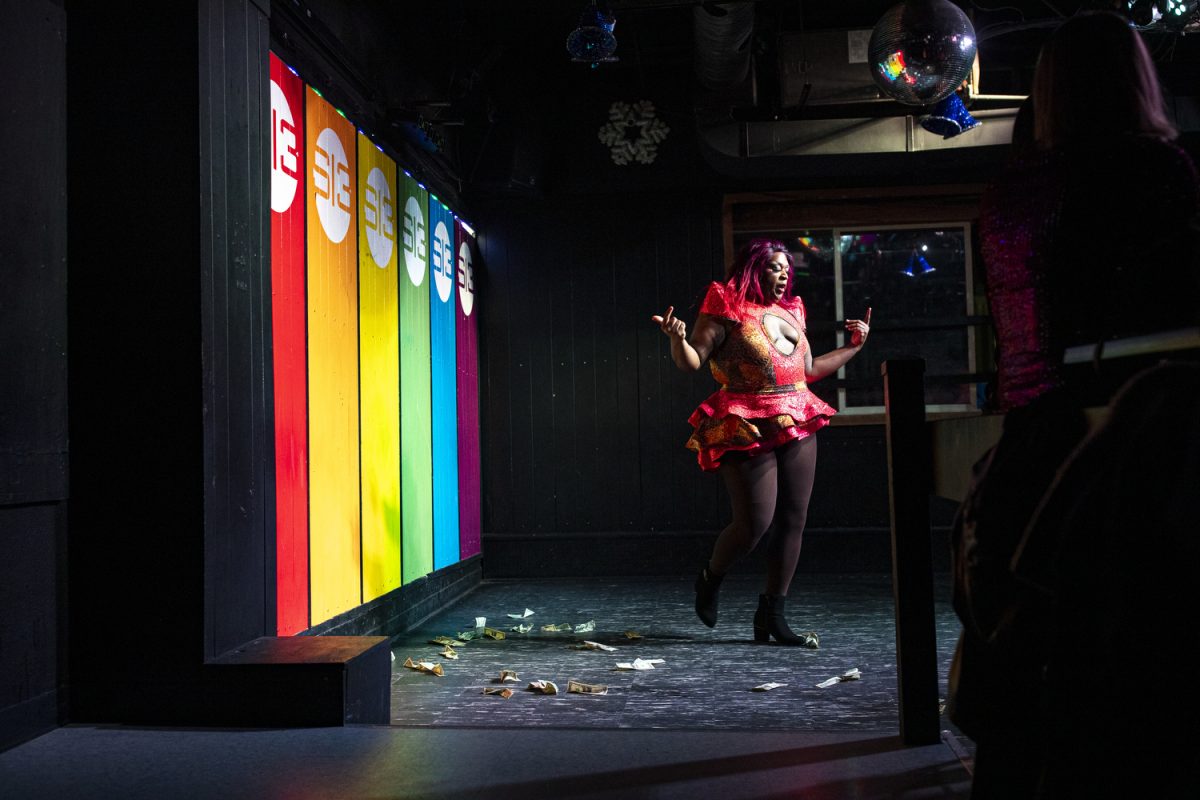 Iiman Trinidad performs at Studio 13 in Iowa City on Friday, Dec. 5, 2025.