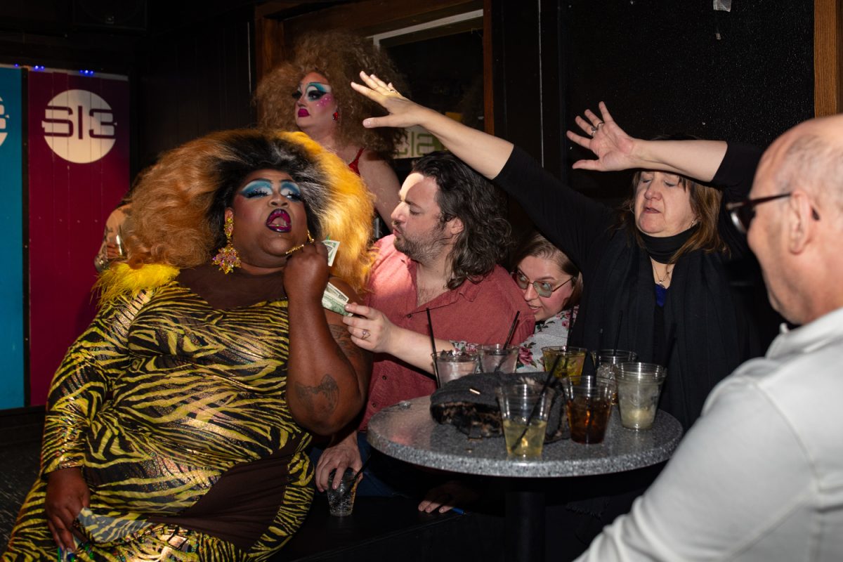 Dior performs in drag for bargoers of Studio 13 on Friday, Dec. 5, 2025. Studio 13 celebrated its 25th anniversary throughout 2025.