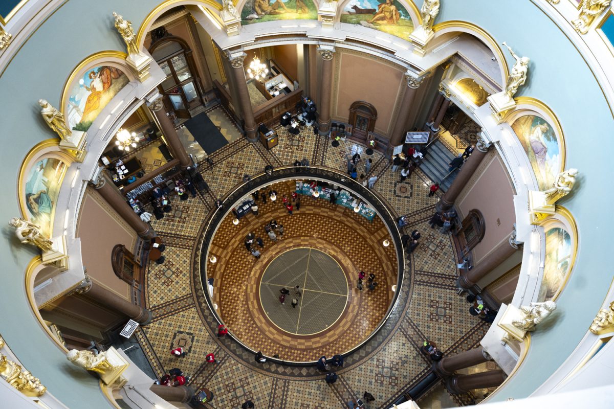 The rotunda in the Capitol is seen during the second day of the 2026 Iowa legislative session at the Iowa State Capitol in Des Moines on Tuesday, Jan. 13, 2026. (Samantha DeFily/The Daily Iowan)