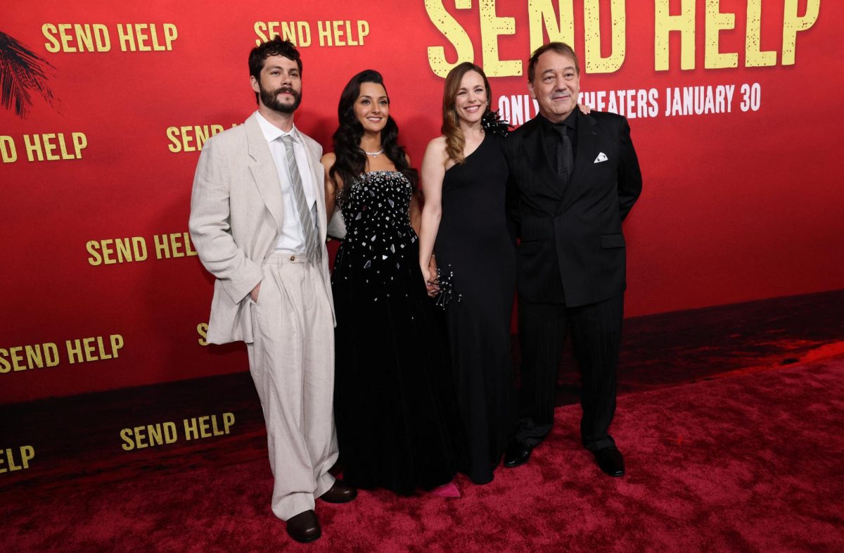 Cast members Dylan O'Brien, Rachel McAdams, Producer Zainab Azizi and Director Sam Raimi attend the premiere for the film 'Send Help' in Los Angeles, California, U.S., January 21, 2026. REUTERS/Mario Anzuoni