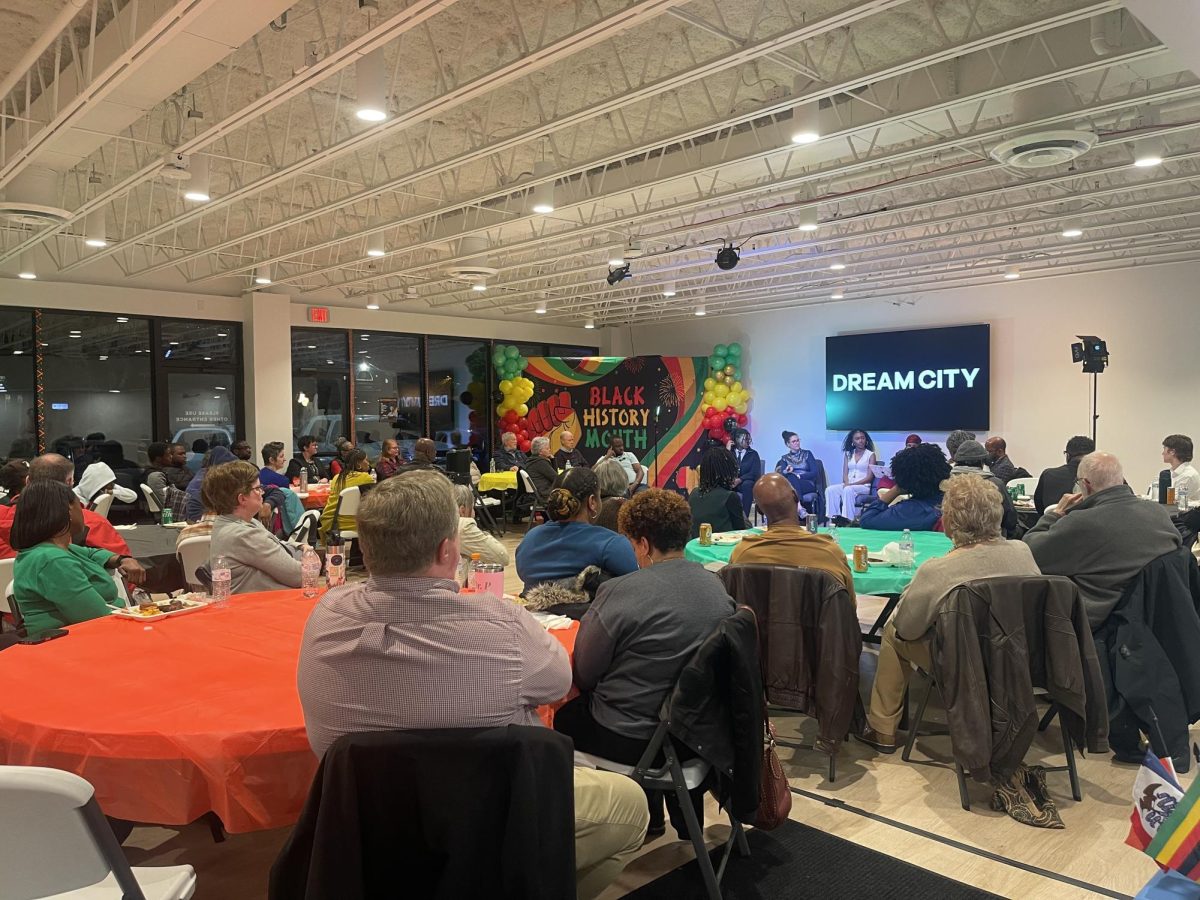 Roughly 100 Iowa City community members are seen at an event hosted by the Iowa City Foreign Relations Council at Dream City, located at 611 Southgate Ave., on Thursday, Feb. 19, 2026.
