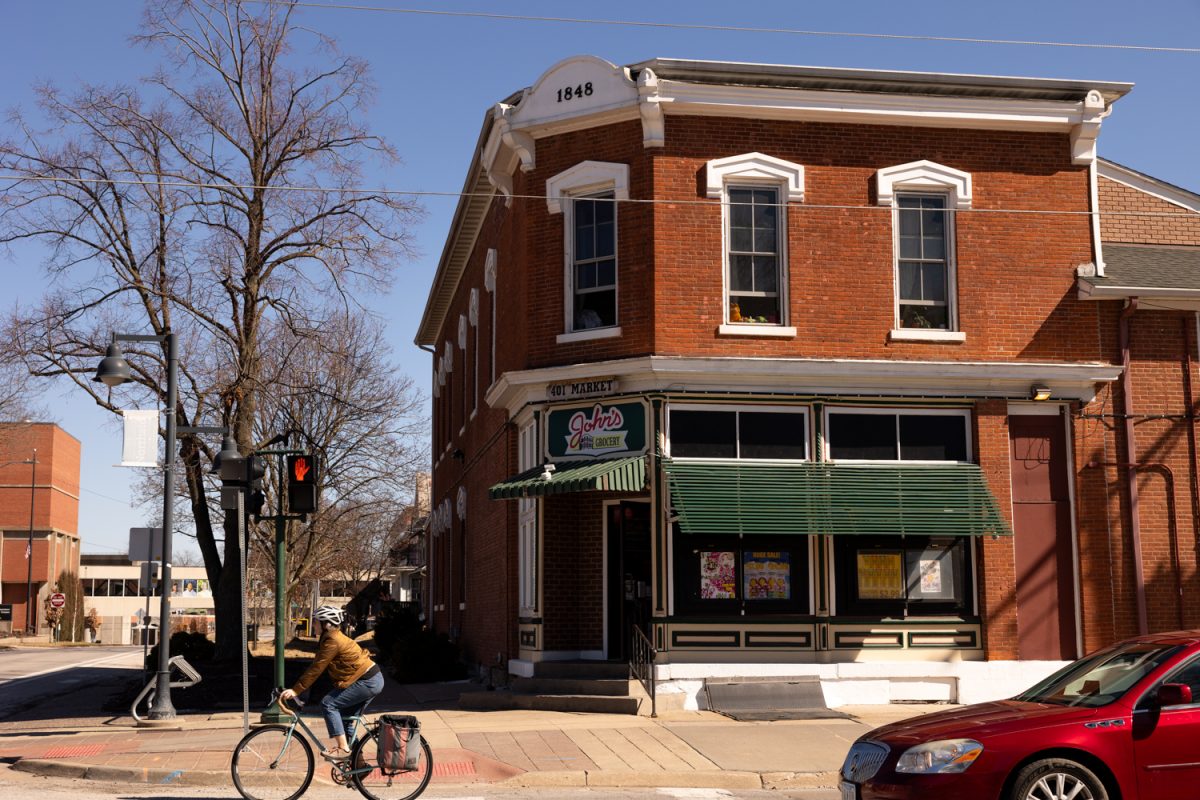 John’s Grocery is seen on Monday, March 9, 2026, in Iowa City, IA.