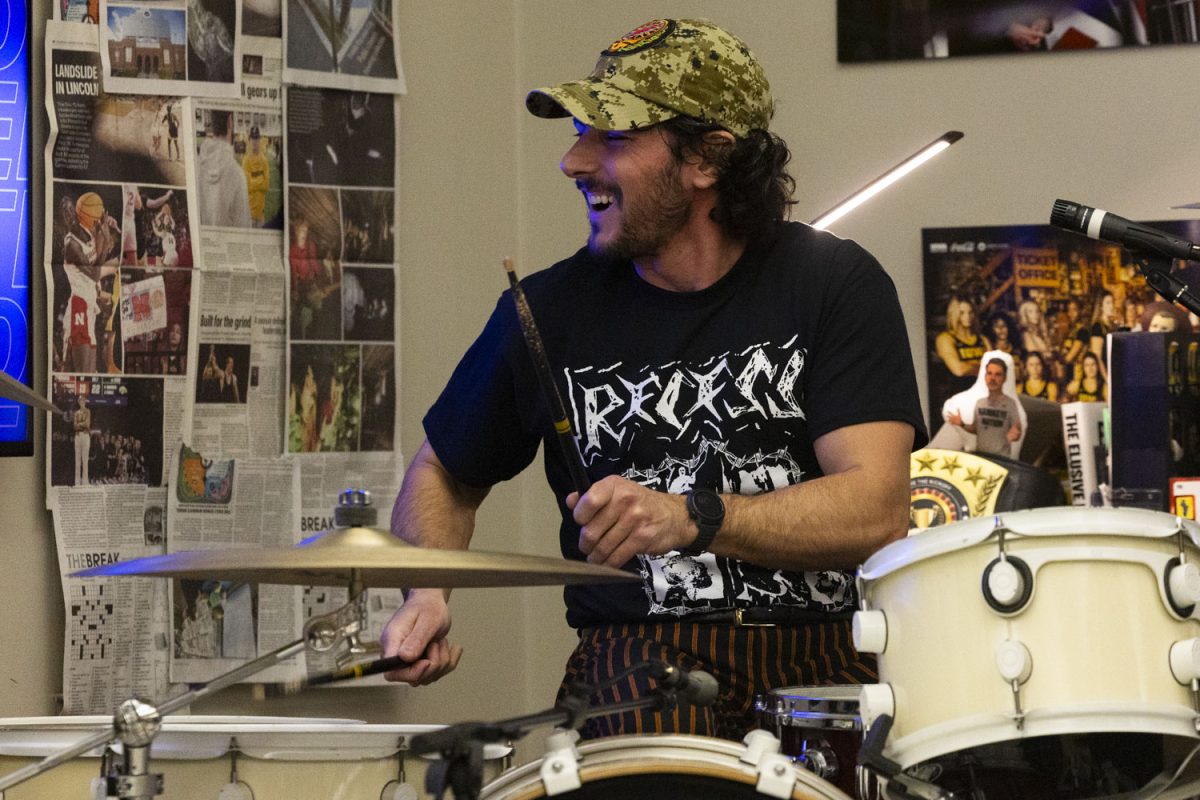 Dead Level Set performs during Headliners at the Daily Iowan Newsroom in the Adler Journalism Building in Iowa City, Iowa on Feb. 27, 2026.