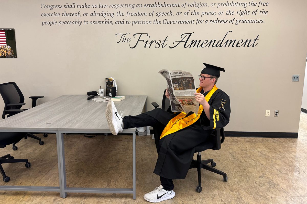 Matt McGowan, The Daily Iowan Sports Editor, will graduate with degrees in journalism and sport media and culture with a minor in American studies.