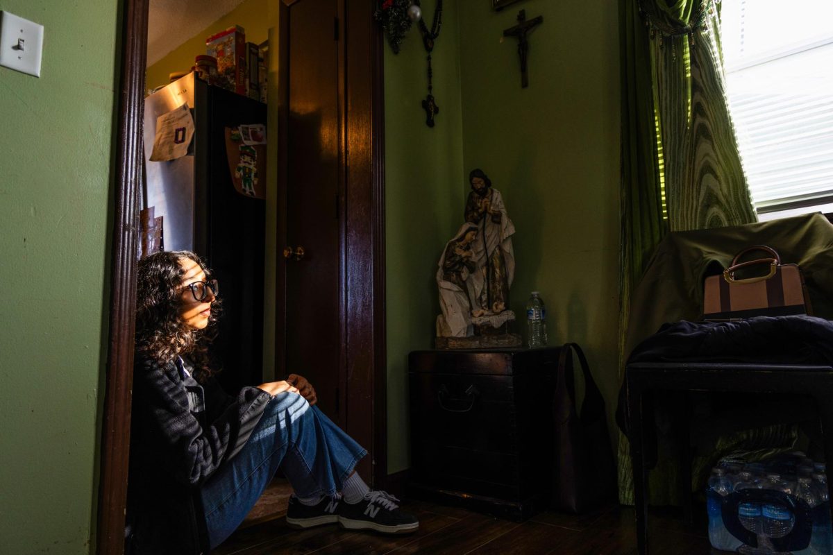 Getsy Hernandez poses for a photo in her family’s home in Des Moines on Feb. 15, 2026. (Kabedi Mutamba)