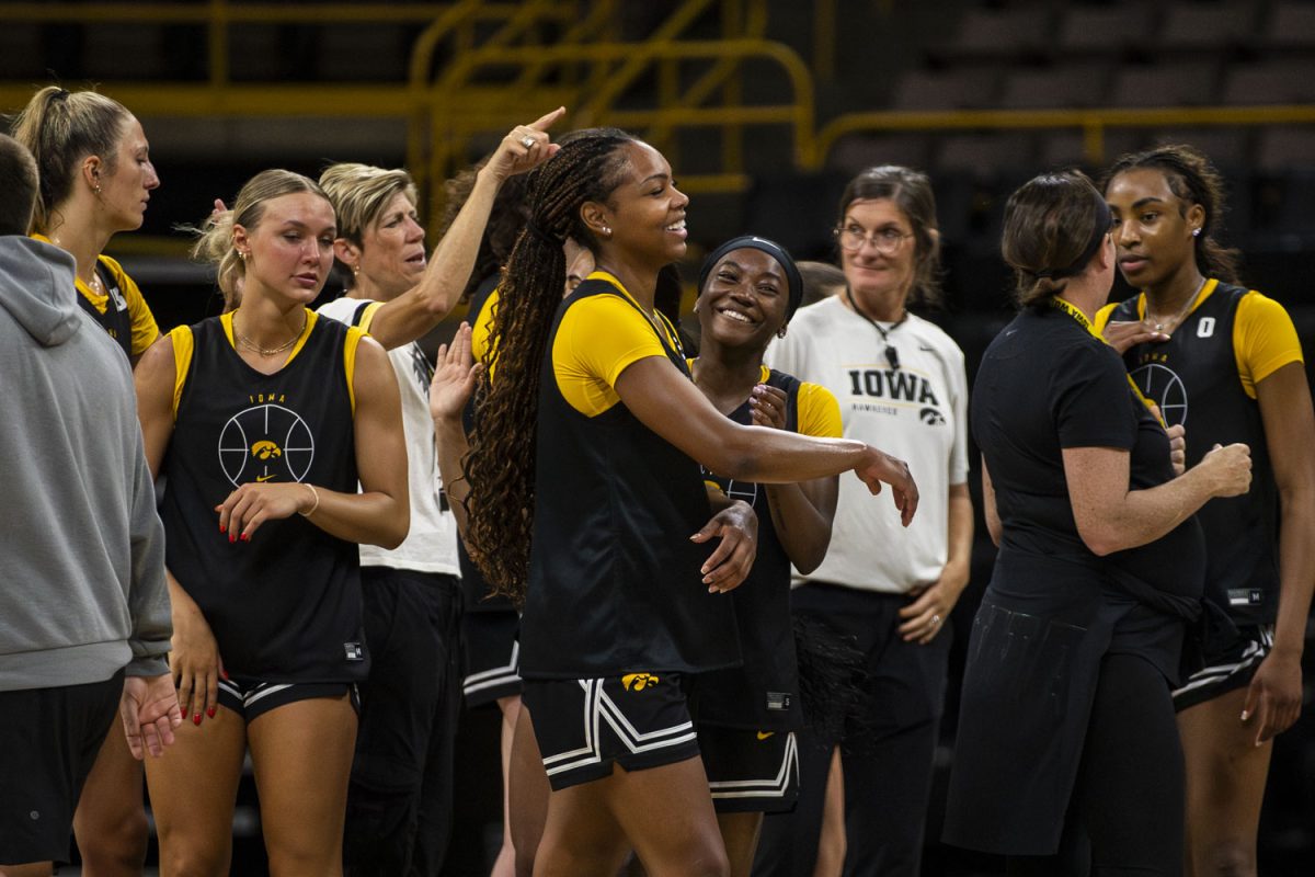 The Hawkeyes conclude their open practice session during the Iowa Women's Basketball media day hosted at Carver Hawkeye Arena in Iowa City, IA on Thursday, June 25, 2026.